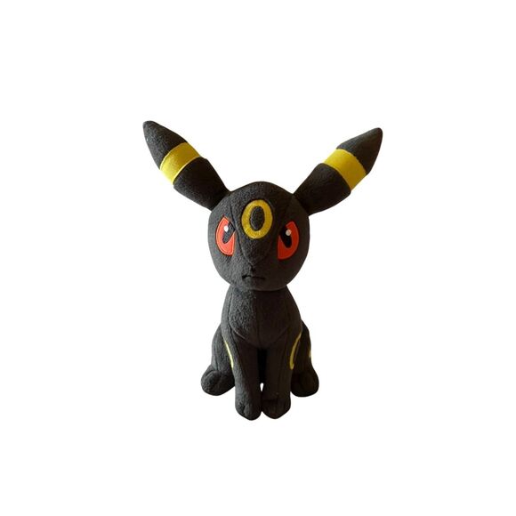 Tomy Black Yellow Pokemon Umbreon Bandai Mofugutto Plush Stuffed Animal Toy 7" - Picture 1 of 11